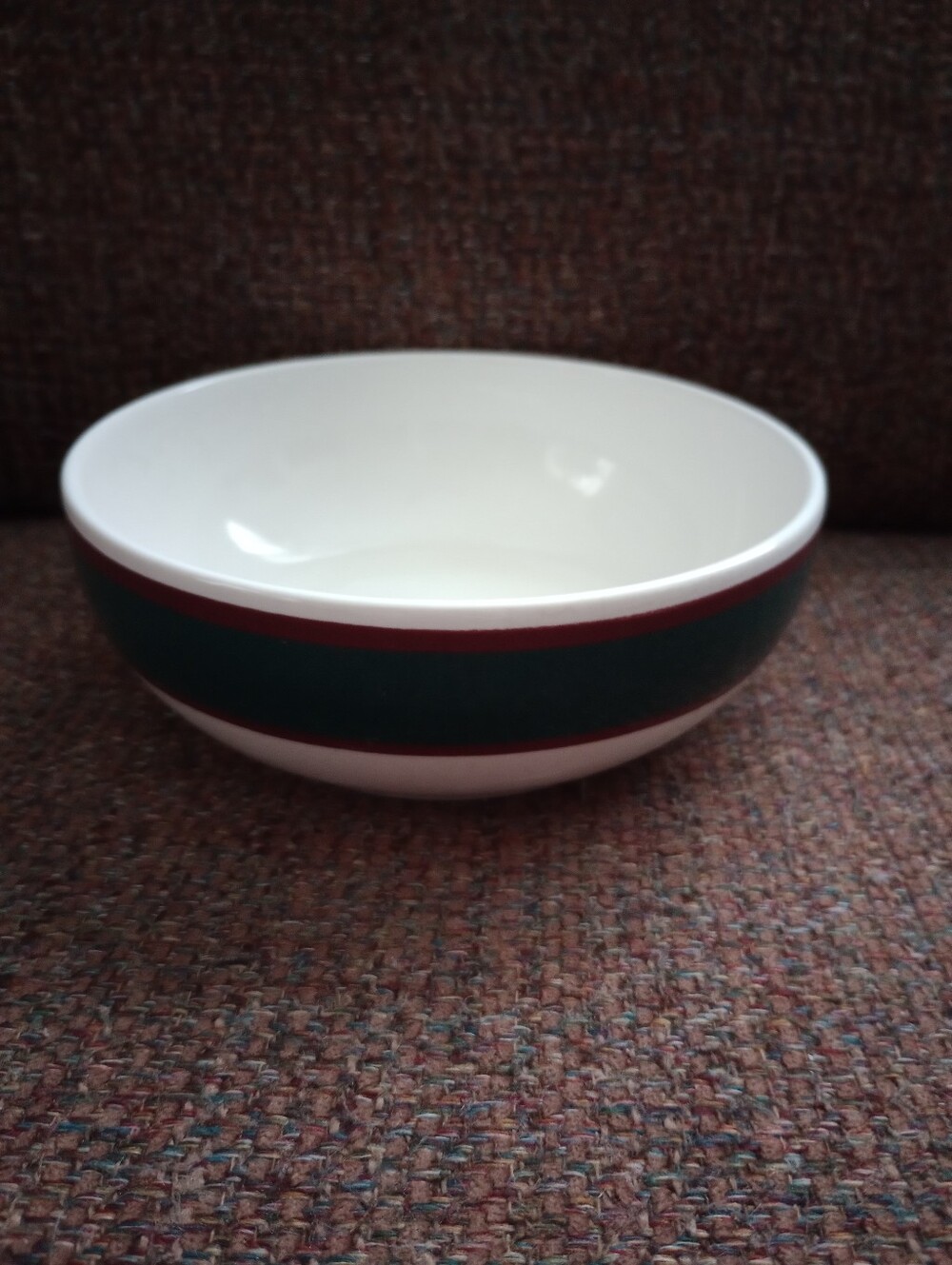 Fusions Evergreen and Raspberry Soup/Cereal Bowl By Nancy Calhoun